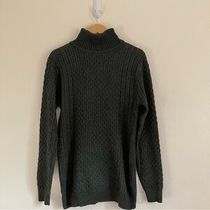 Coofandy Men’s Gray Cable Turtleneck Sweater Amazon Casual Neutral Classy